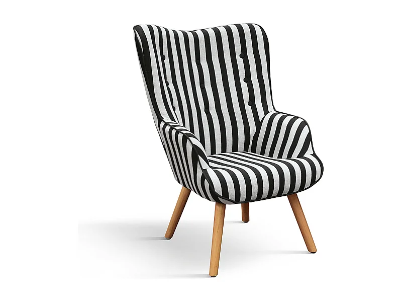 Poltrona Umbertino set da uno,Bianco e nero, Poltrona tessuto