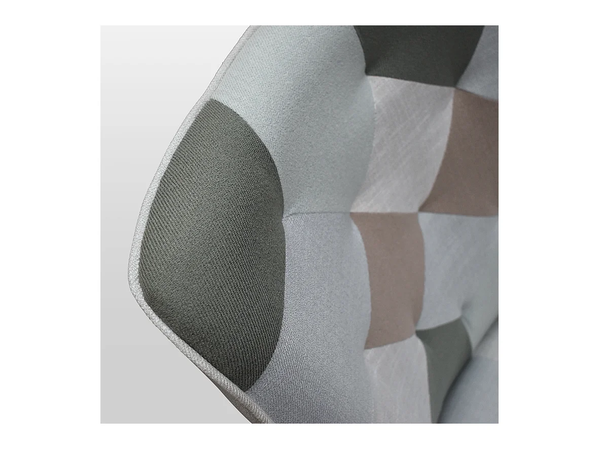 Poltrona Mila set da uno, Multicolor, Poltrona tessuto con poggiapiedi