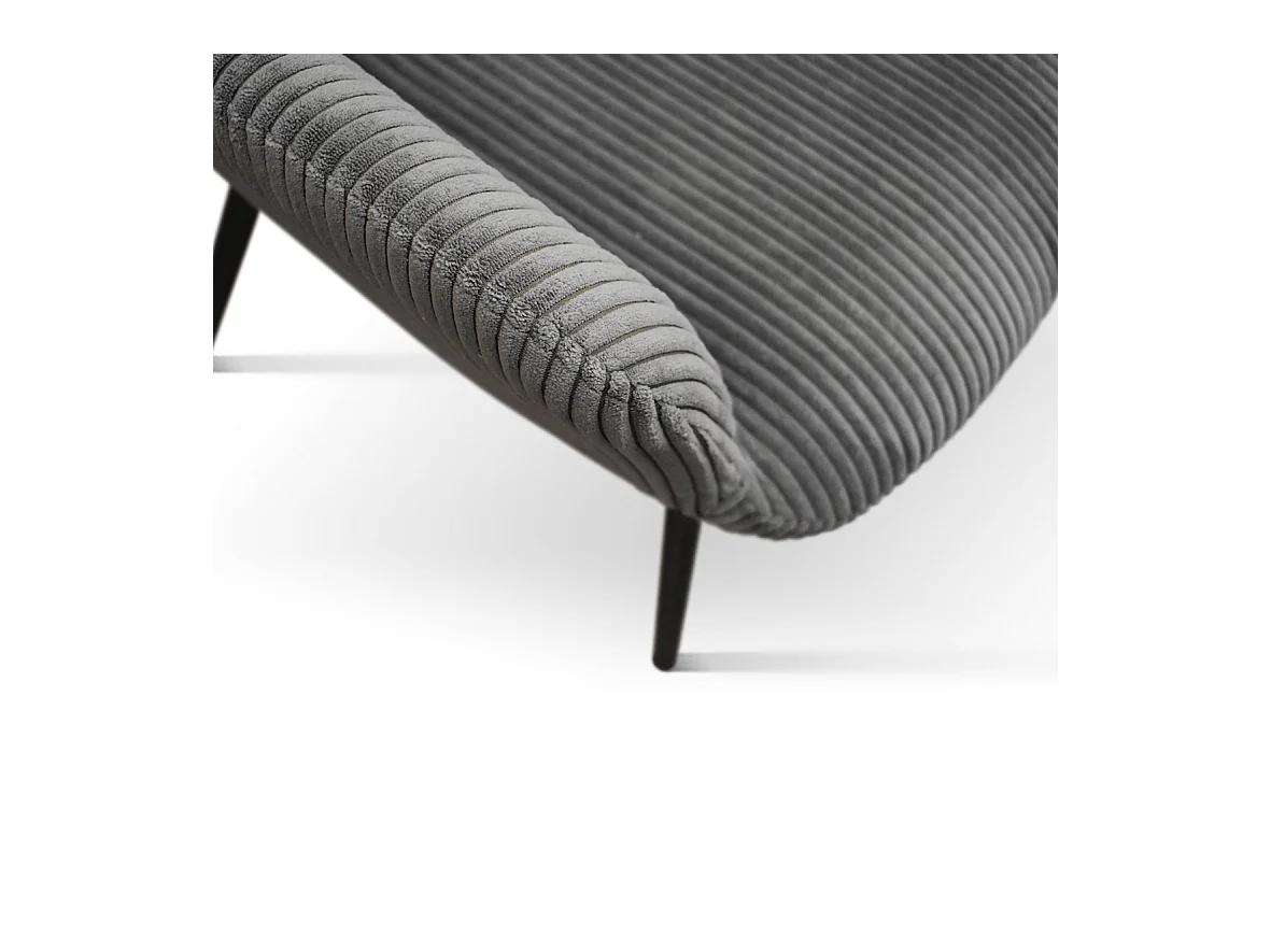 Poltrona Titti Grigio Scuro set da uno, rivestimento in velluto