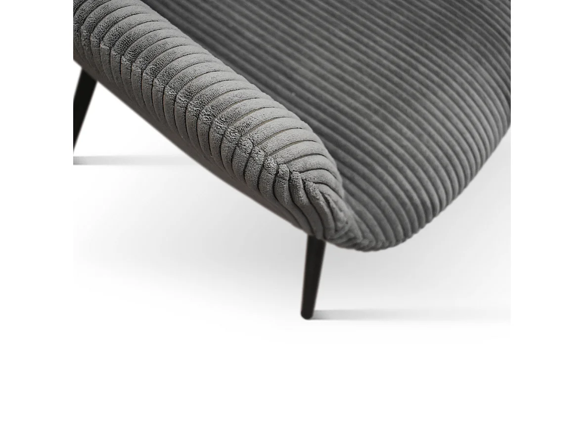 Poltrona Titti Grigio Scuro set da uno, rivestimento in velluto