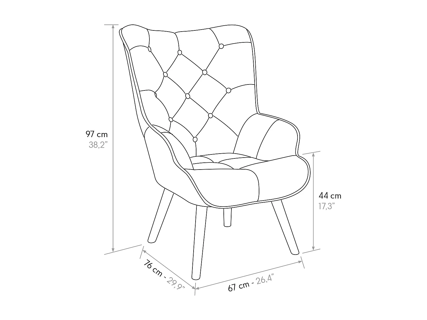 Poltrona Ludovica set da uno,Multicolor