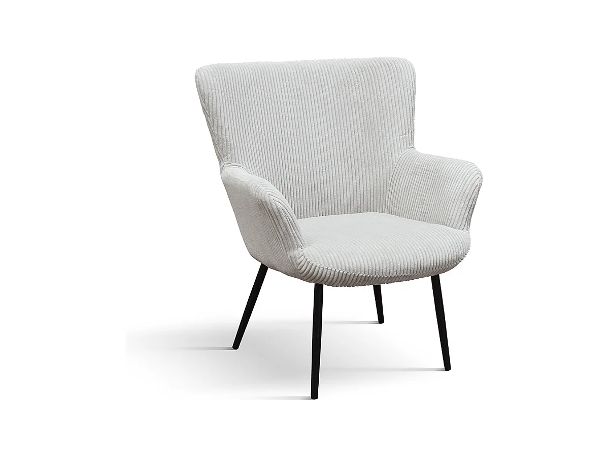 Poltrona Titti Grigio Chiaro set da uno,  rivestimento in velluto