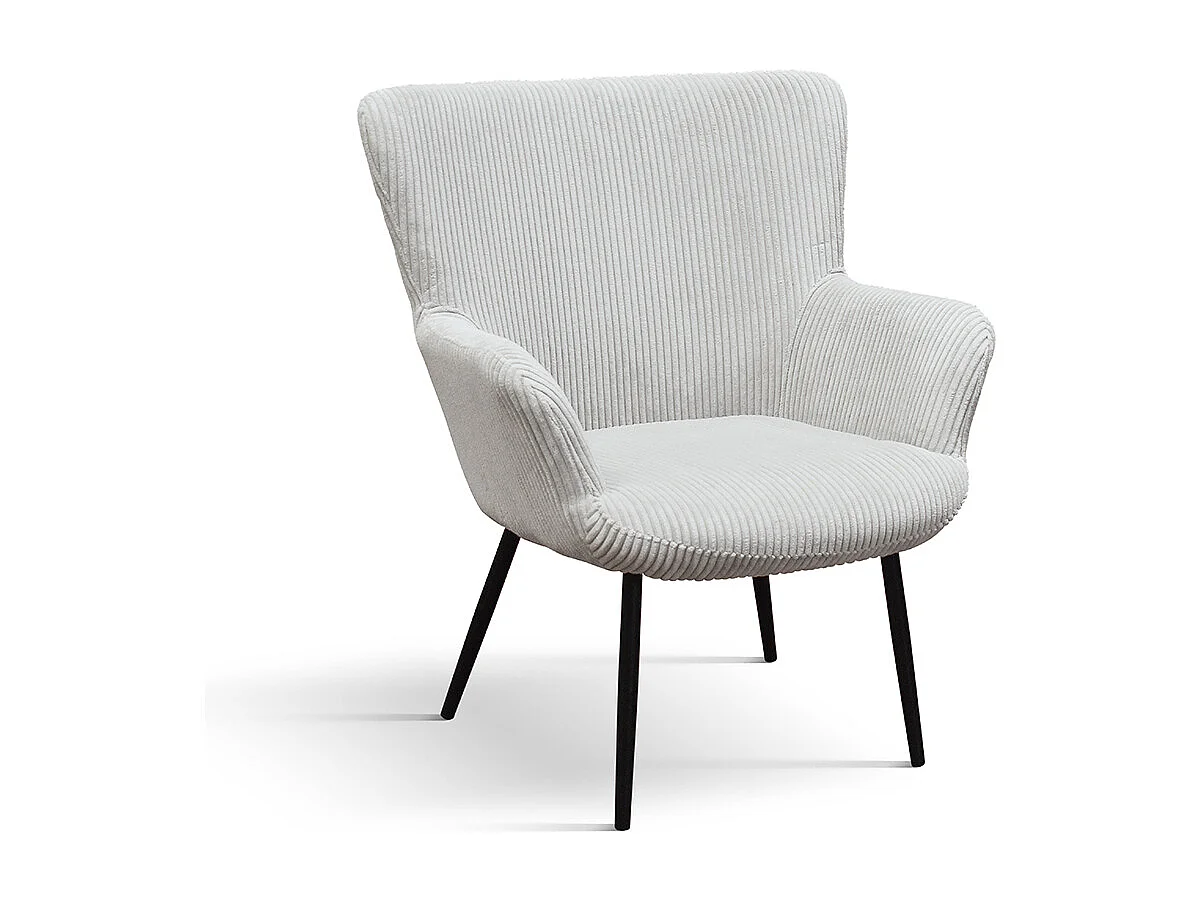 Poltrona Titti Grigio Chiaro set da uno,  rivestimento in velluto