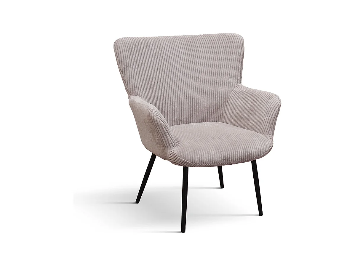 Poltrona Titti Rosa set da uno, rivestimento in velluto