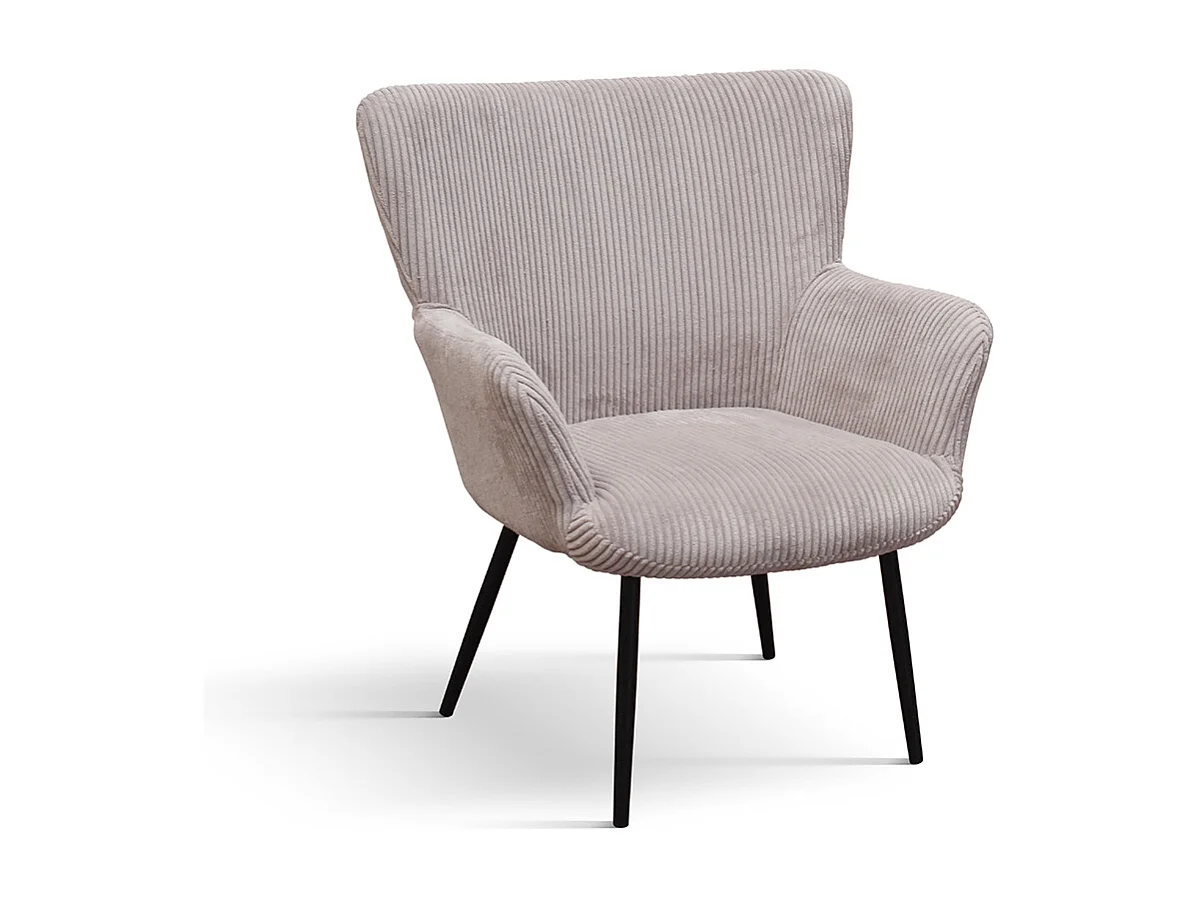 Poltrona Titti Rosa set da uno, rivestimento in velluto