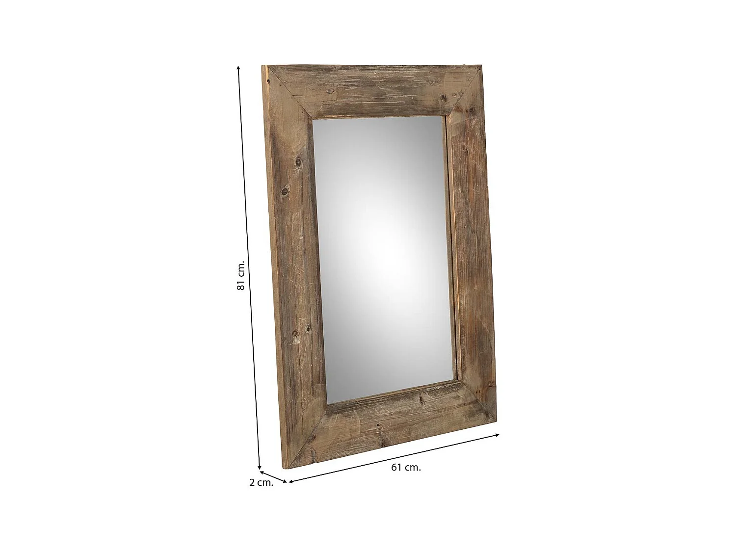 Miroir en bois 61x02x81h cm