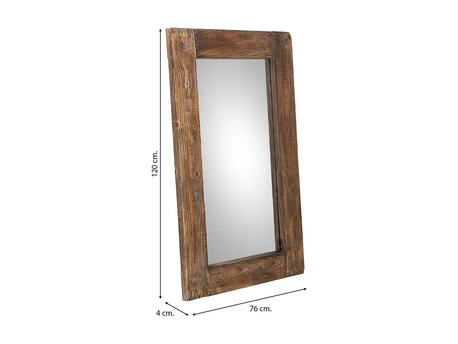 Espelho em madeira 120x76x04h cm