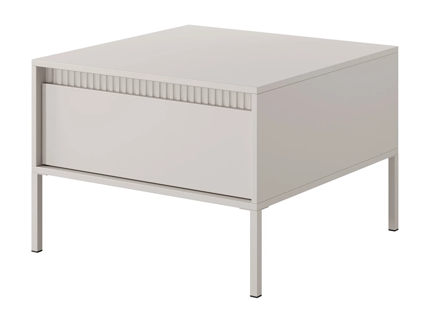 AX LIVING table basse moderne beige Trentinis – carrée, 68,1 cm