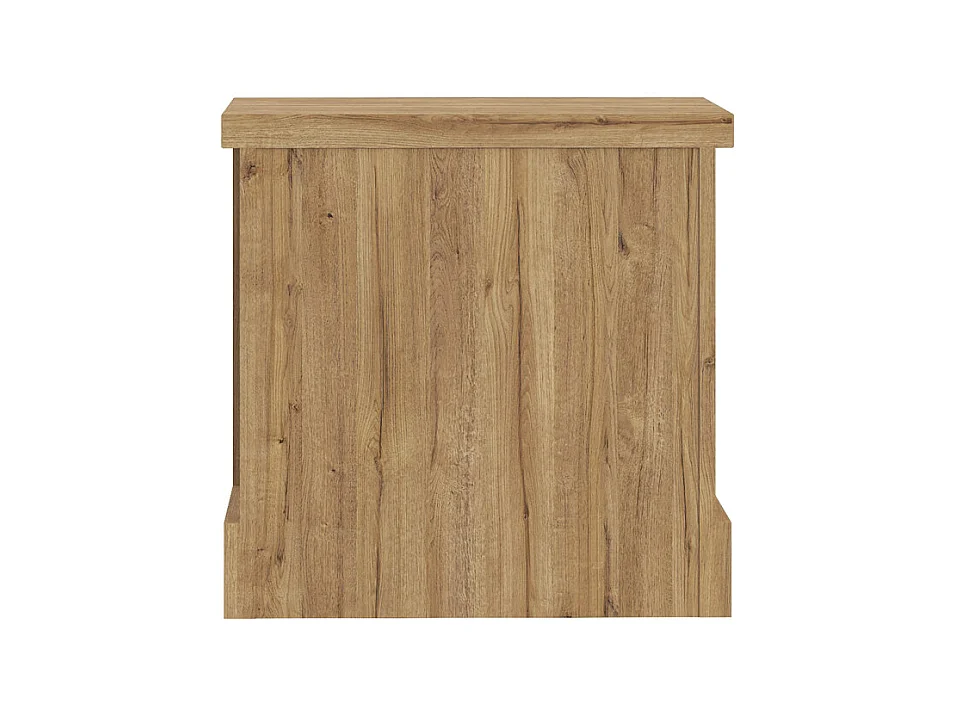 Table de chevet 48 cm 1 tiroir 1 niche décor chêne et noir – FARM