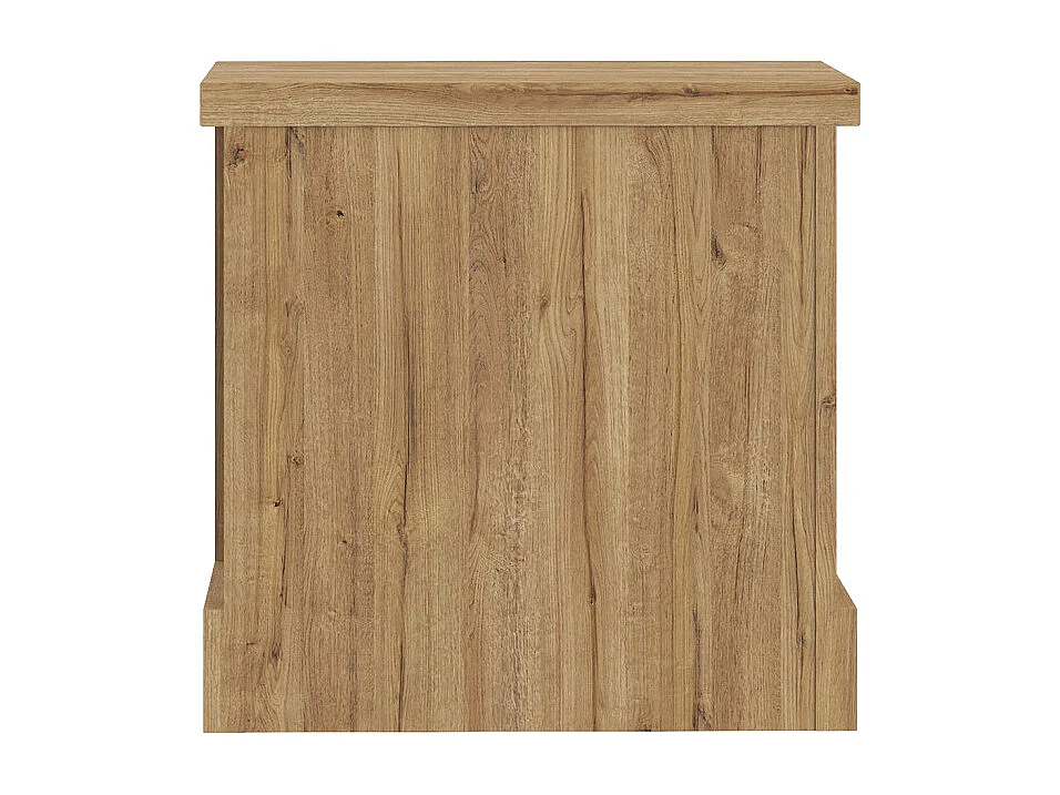 Table de chevet 48 cm 1 tiroir 1 niche décor chêne et noir – FARM