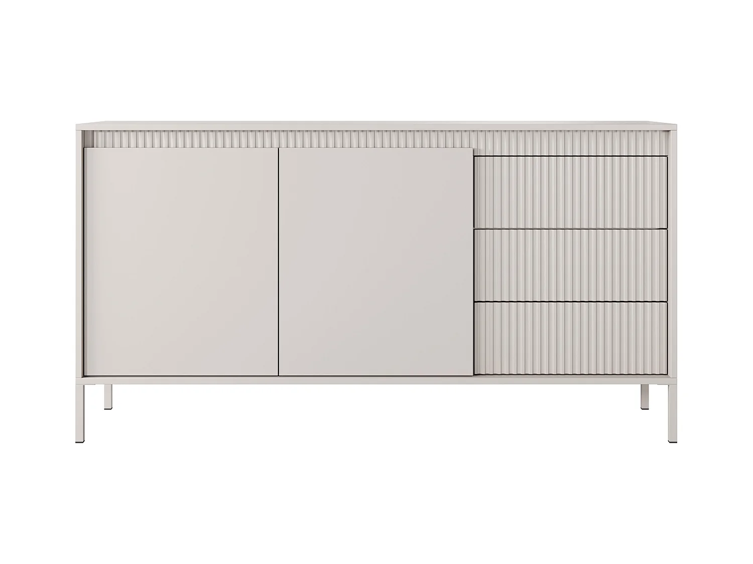 AX LIVING Sideboard Trentinis 153 2D3S Kommode mit Türen 153,5cm beige