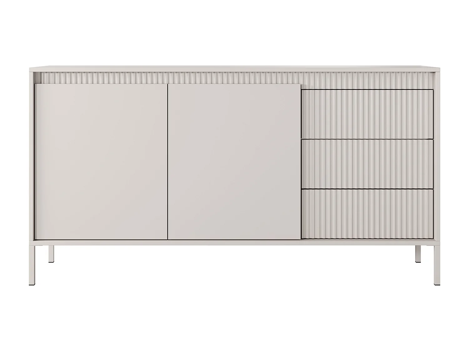 AX LIVING Sideboard Trentinis 153 2T3S Kommode mit Türen 153,5cm beige
