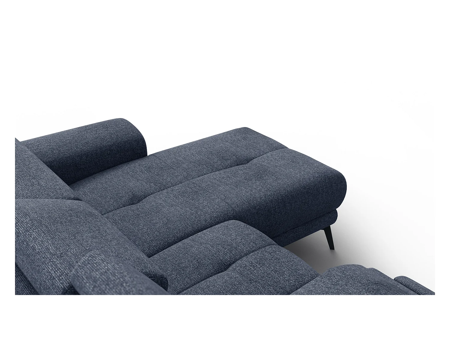 FIERO Ecksofa 3-Sitzer rechts mit 1 Relaxfunktion, marineblau