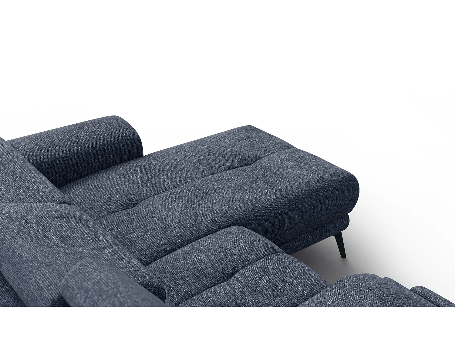 FIERO Ecksofa 3-Sitzer rechts mit 1 Relaxfunktion, marineblau