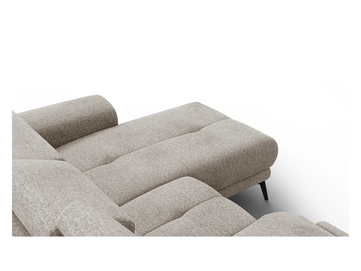 FIERO Ecksofa 3-Sitzer rechts mit 1 Relaxfunktion, taupe