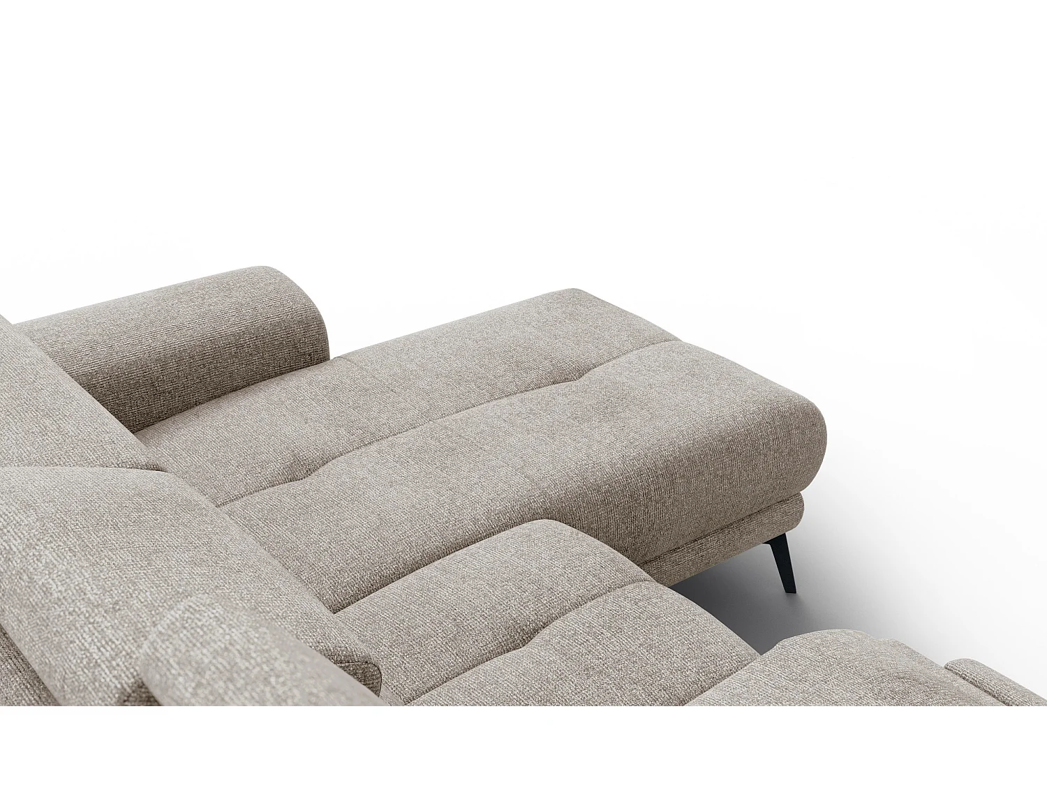FIERO Ecksofa 3-Sitzer rechts mit 1 Relaxfunktion, taupe