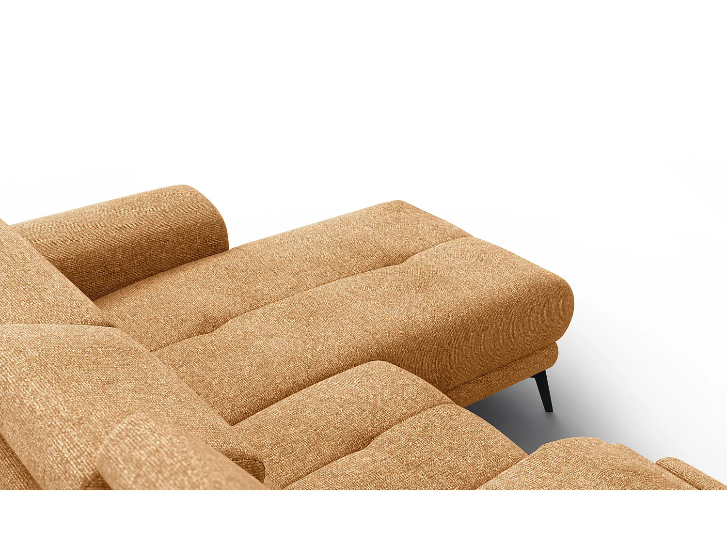 FIERO Ecksofa 3-Sitzer rechts mit 1 Relaxfunktion, orange