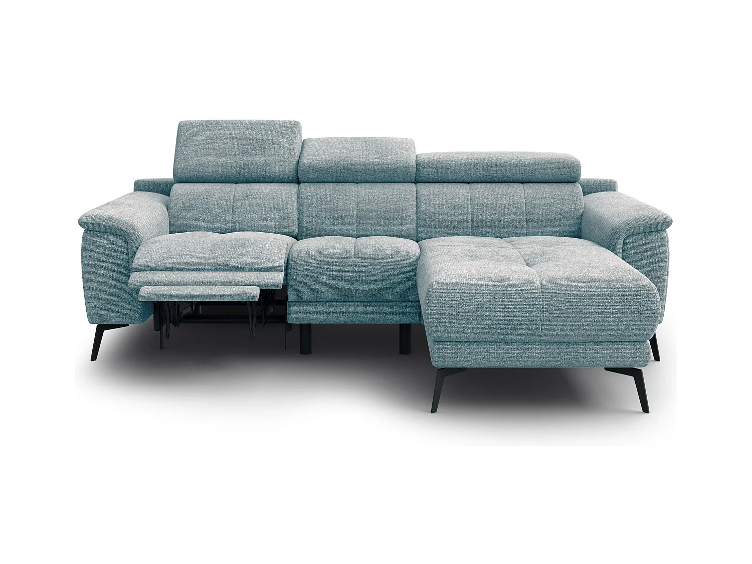 FIERO Ecksofa 3-Sitzer rechts mit 1 Relaxfunktion, mint