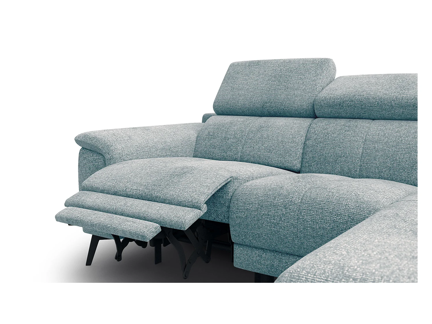 FIERO Ecksofa 3-Sitzer rechts mit 1 Relaxfunktion, mint
