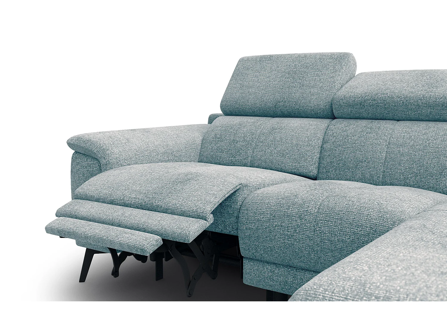 FIERO Ecksofa 3-Sitzer rechts mit 1 Relaxfunktion, mint