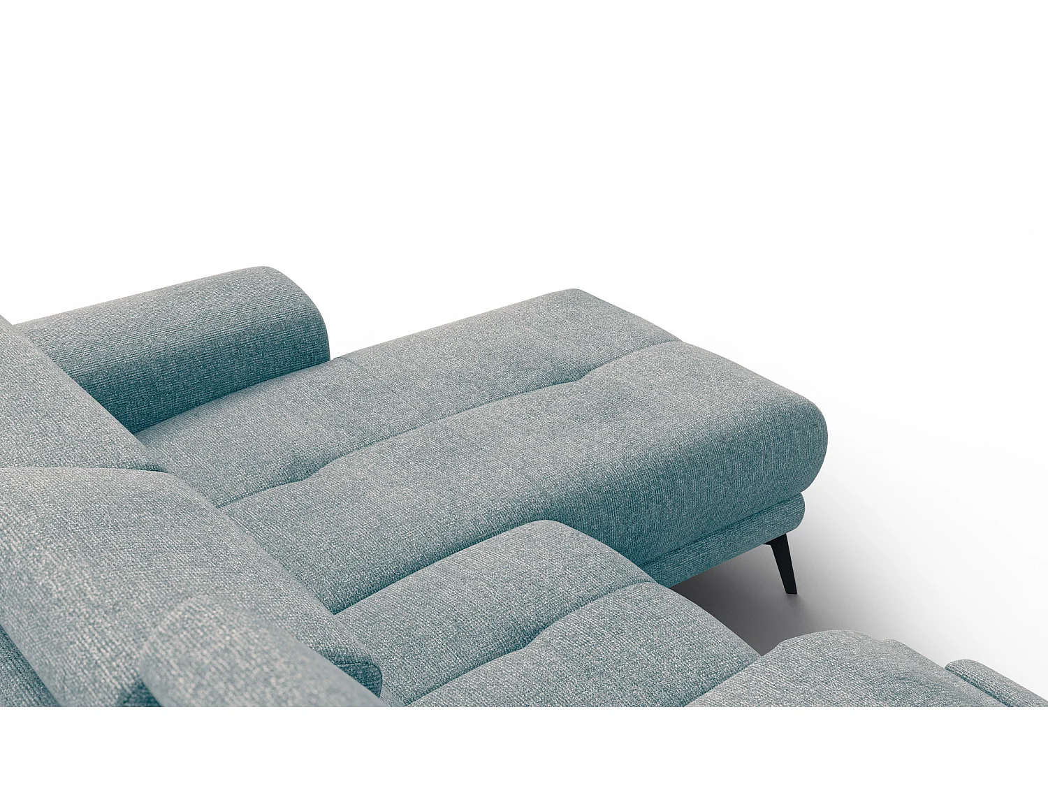 FIERO Ecksofa 3-Sitzer rechts mit 1 Relaxfunktion, mint