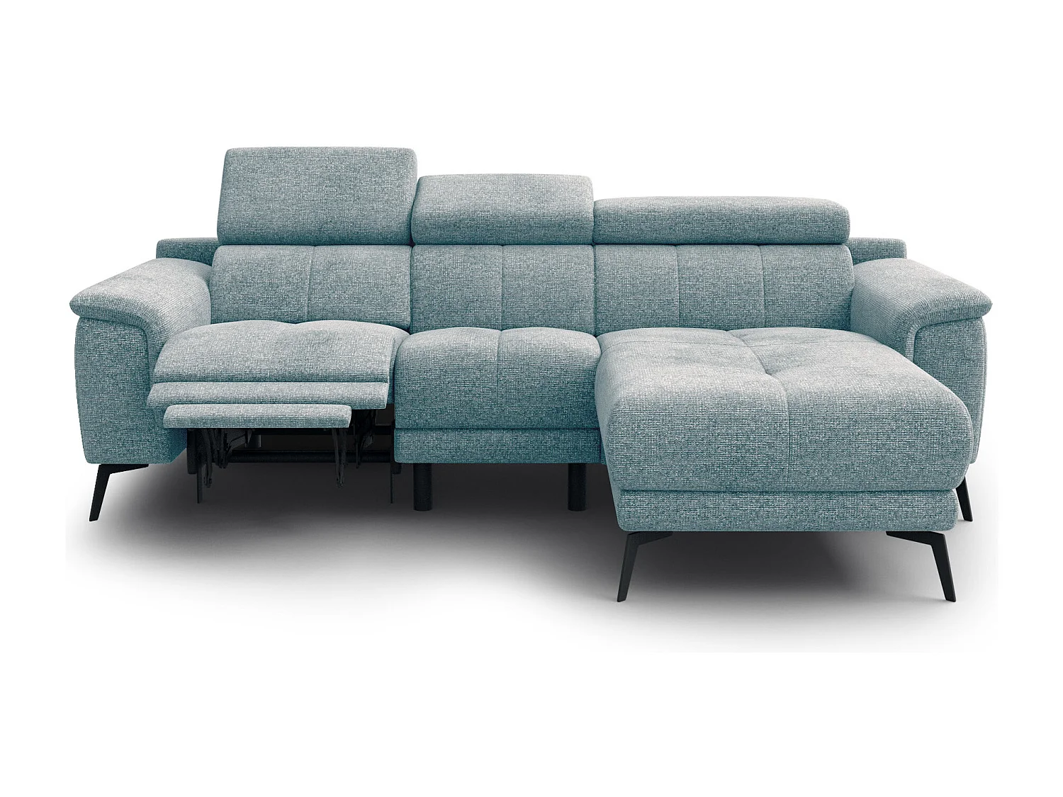 FIERO Ecksofa 3-Sitzer rechts mit 1 Relaxfunktion, mint