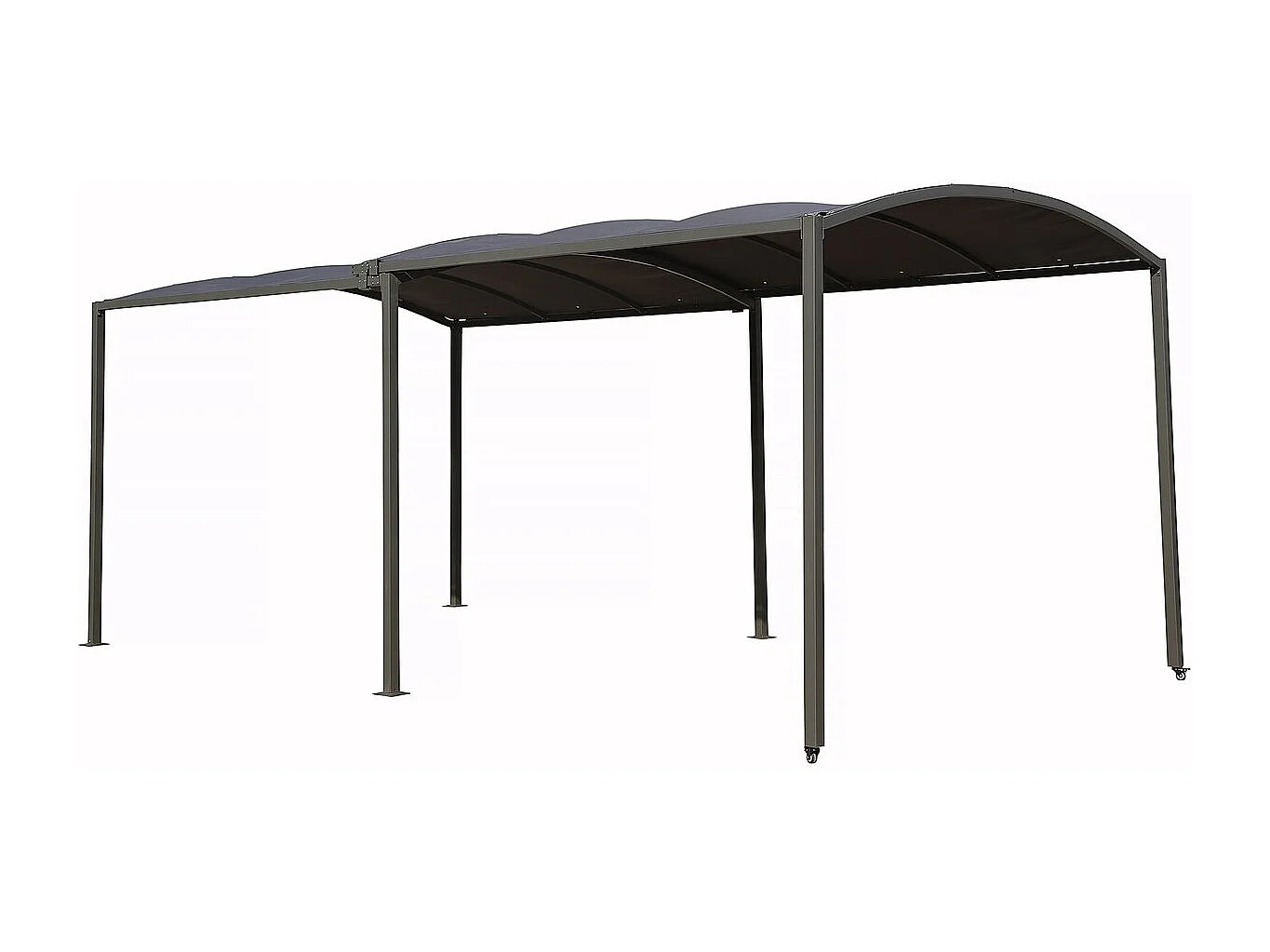 Marquesina metálica extensible "Mathis" - 303/566 x 295 x 240 cm - Antracita