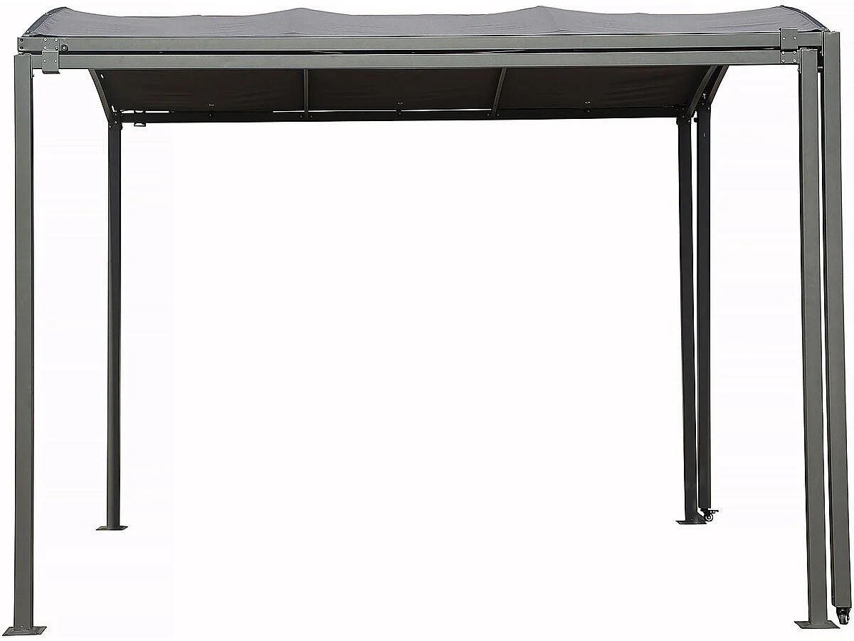 Carport en métal extensible " Mathis" - 303/566 x 295 x 240 cm - Gris