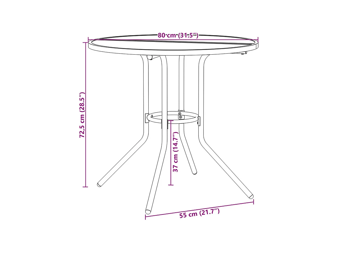 Ensemble de chaises de jardin empilables 3 pcs anthracite