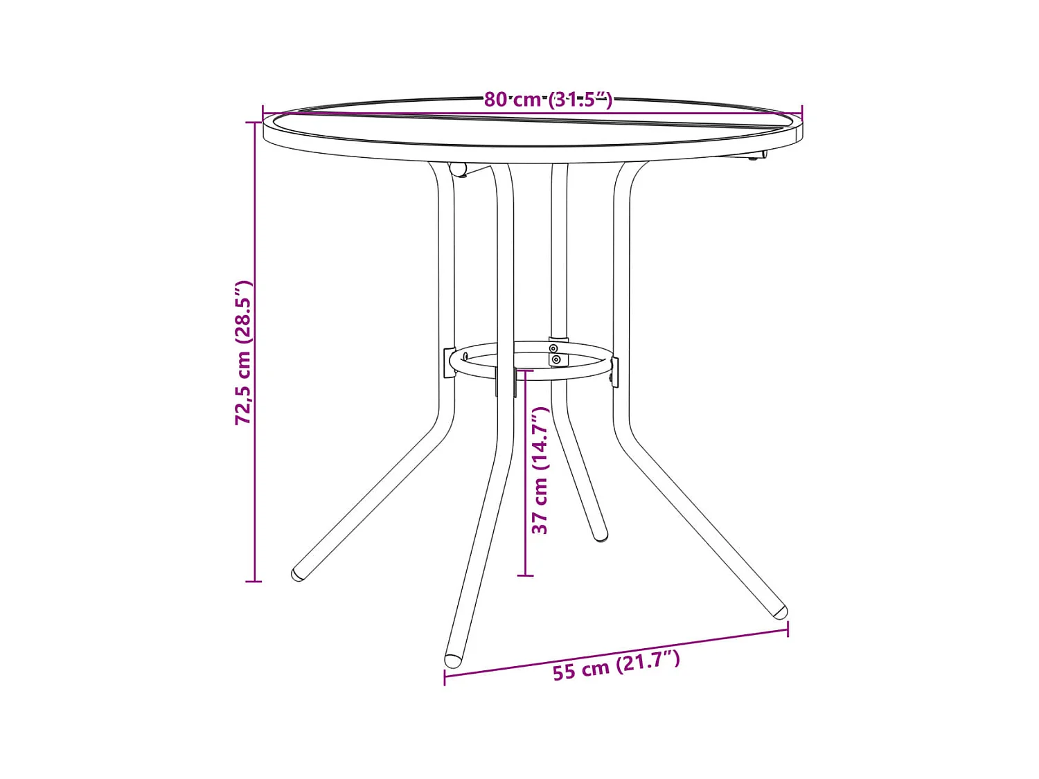 Ensemble de chaises de jardin empilables 3 pcs anthracite
