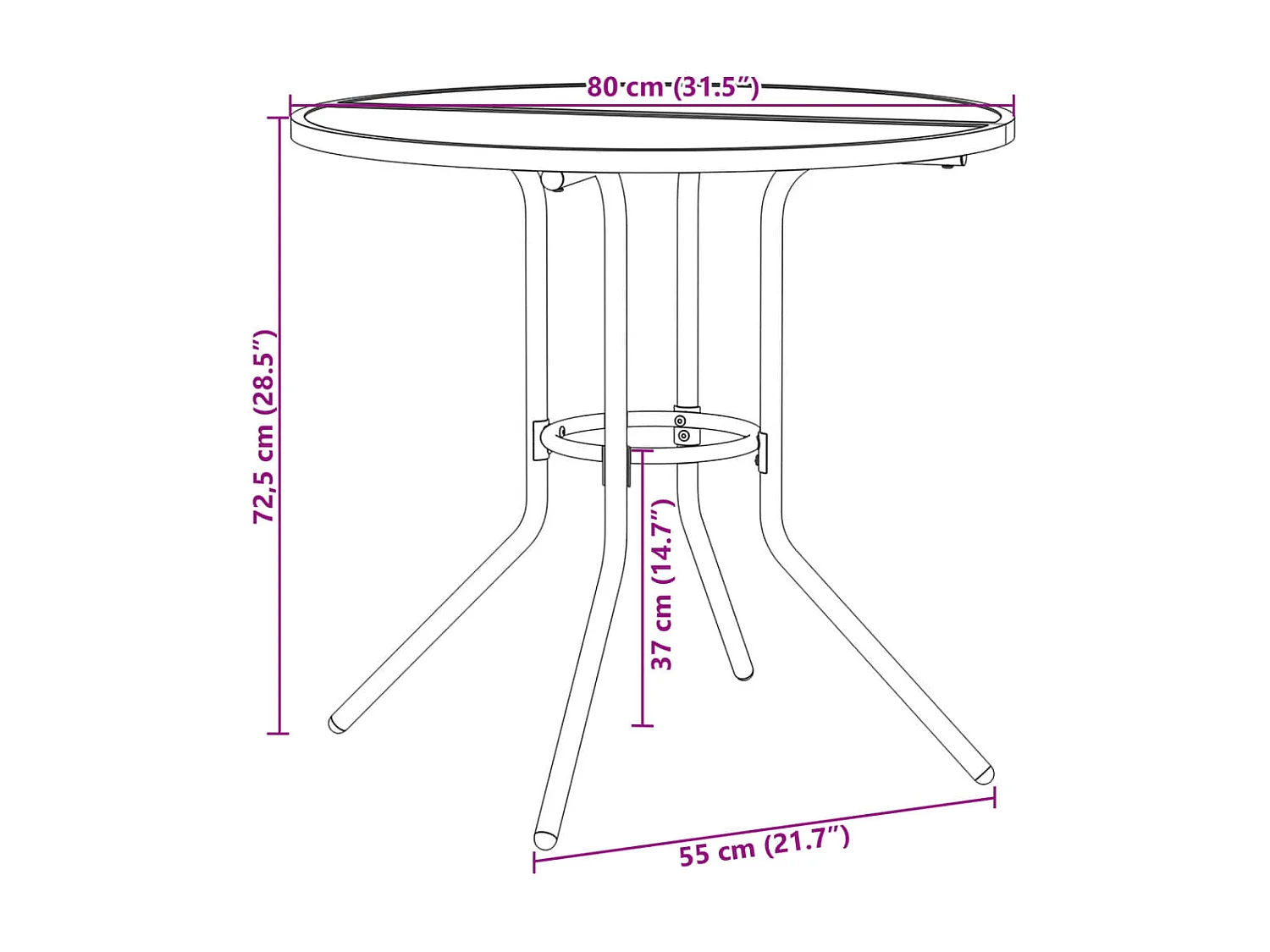 Ensemble de chaises de jardin empilables 3 pcs anthracite