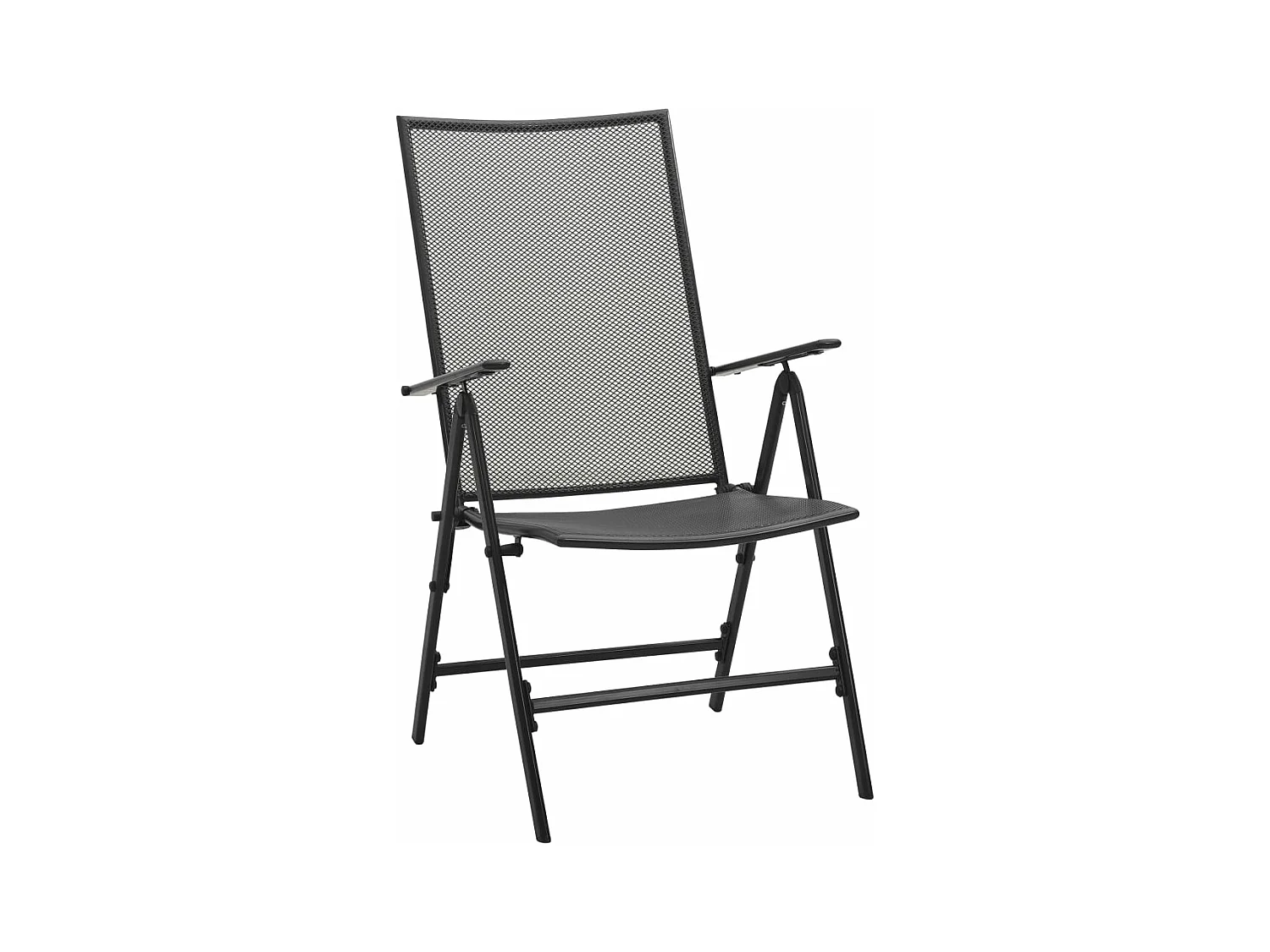 Ensemble de chaises de jardin inclinables 5 pcs anthracite