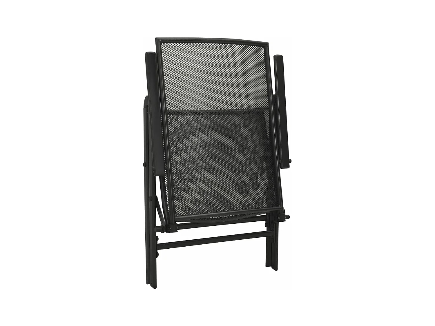 Ensemble de chaises de jardin inclinables 5 pcs anthracite