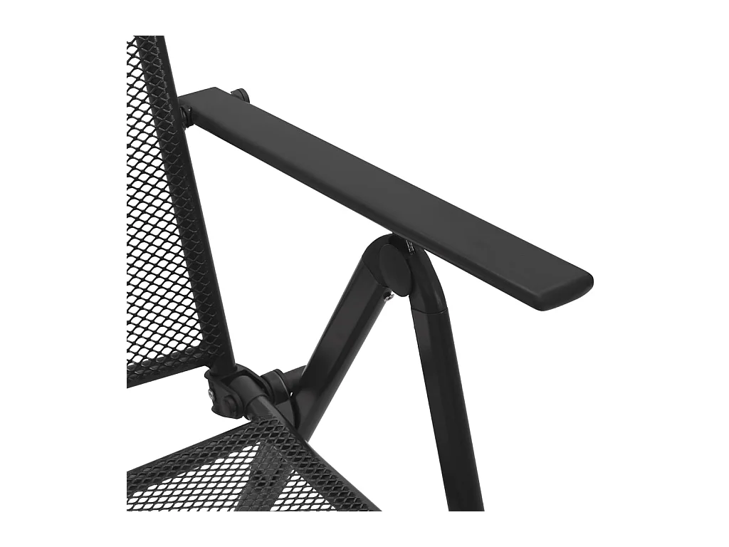 Ensemble de chaises de jardin inclinables 5 pcs anthracite