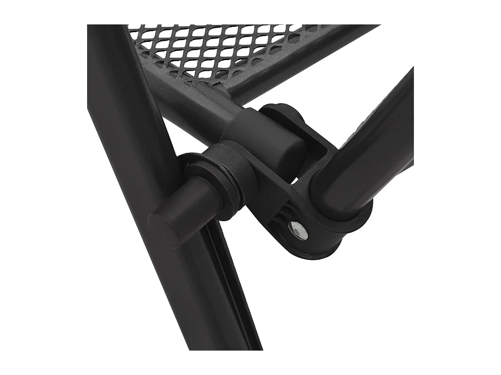 Ensemble de chaises de jardin inclinables 5 pcs anthracite