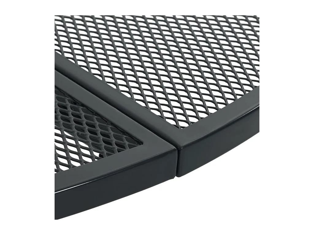 Ensemble de chaises de jardin inclinables 5 pcs anthracite