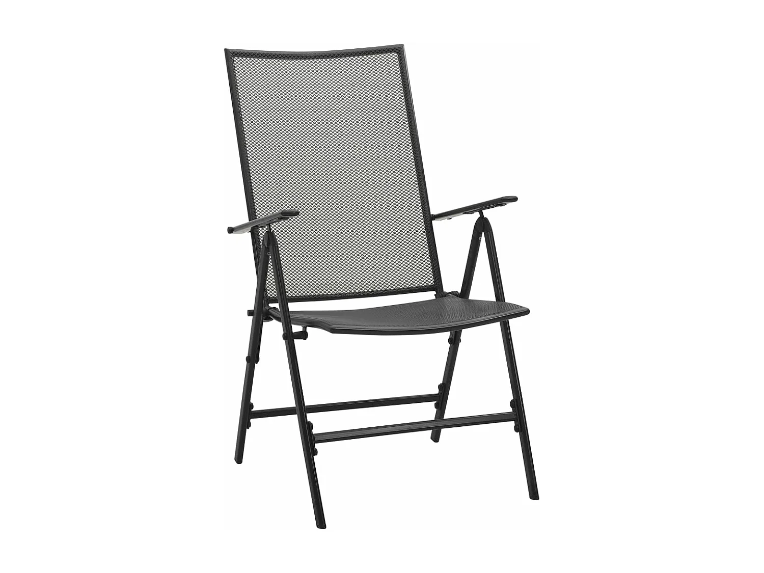 Ensemble de chaises de jardin inclinables 5 pcs anthracite