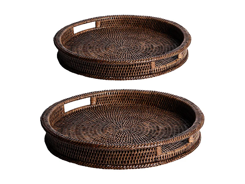 Set de 2 plateaux rond Saya 35 et 40 cm
