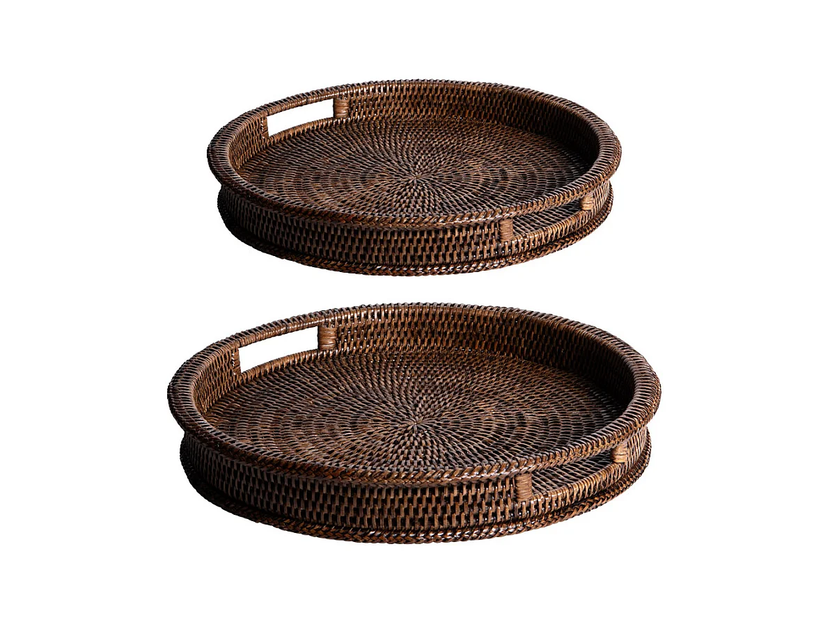 Set de 2 plateaux rond Saya 35 et 40 cm