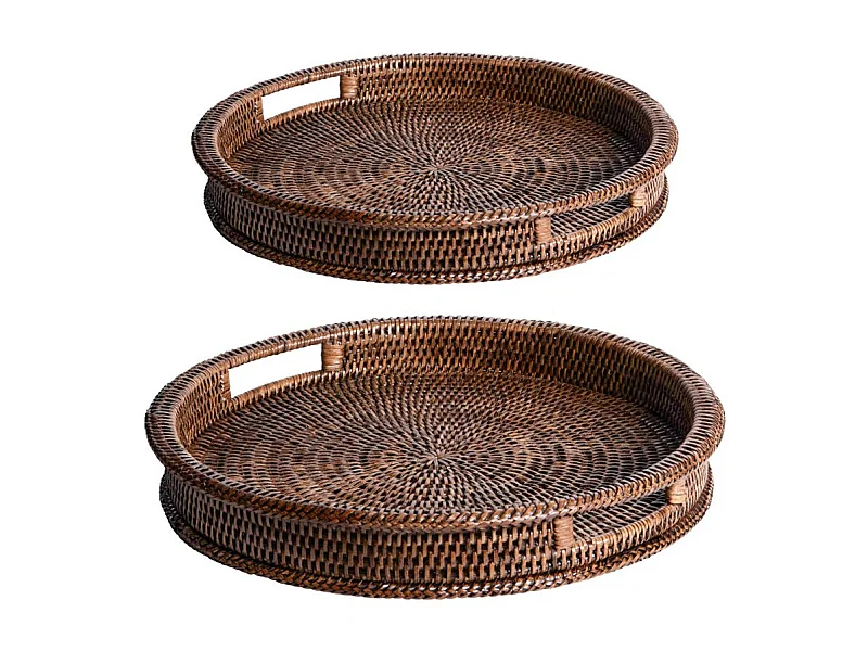 Set de 2 plateaux rond Saya 35 et 40 cm