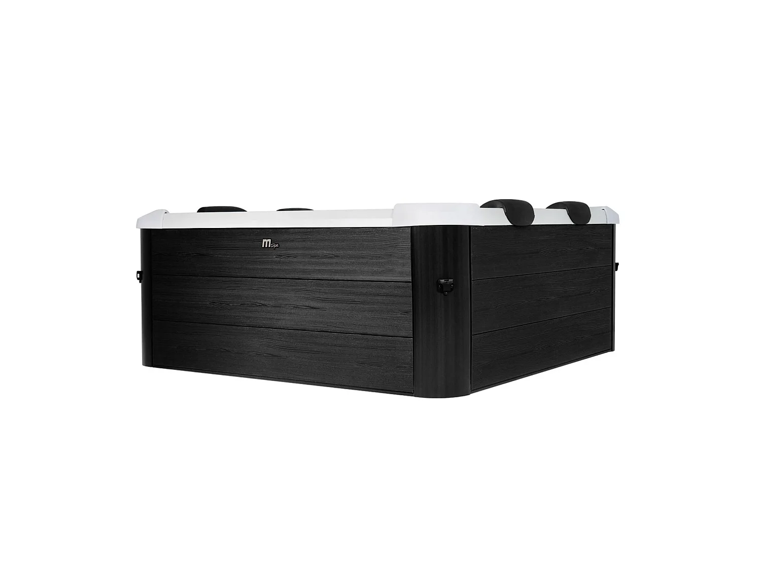 SPA rigide OSLO Plus MSPA 6 personnes gris. 4 coussins. bâche incluse. hydromassages système. 180 x 180 x 65 cm