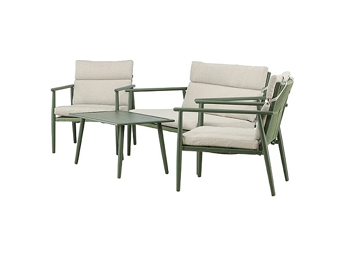 Salon de Jardin 4 Places "Mazzaro" 120cm Vert