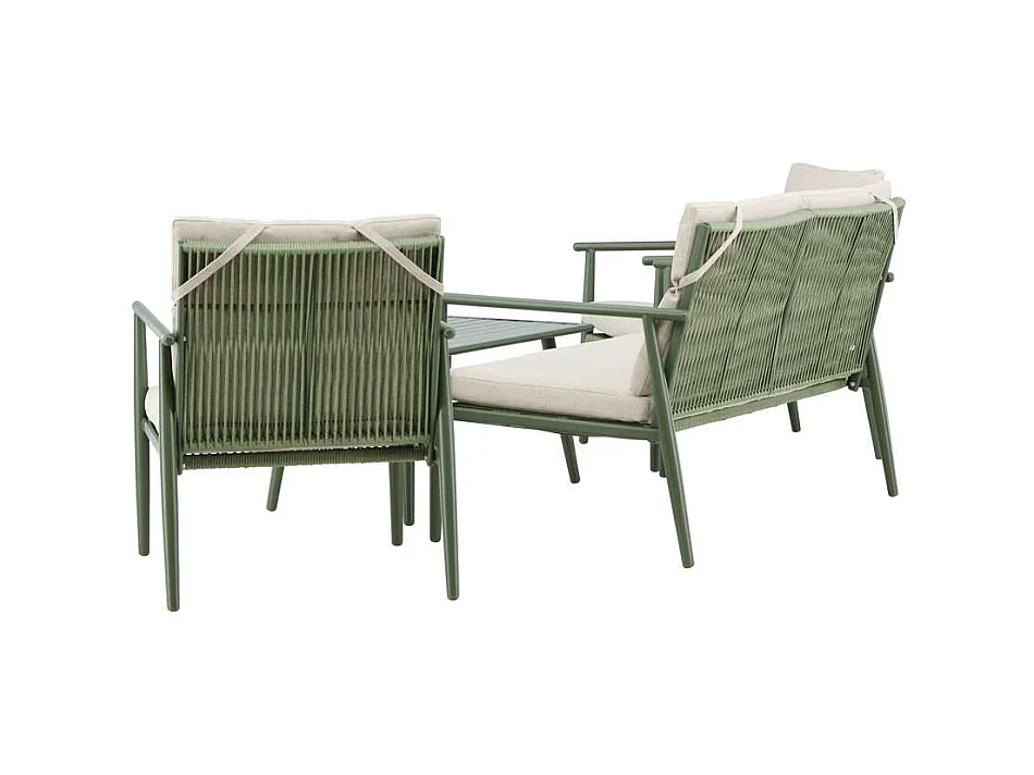 Salon de Jardin 4 Places "Mazzaro" 120cm Vert