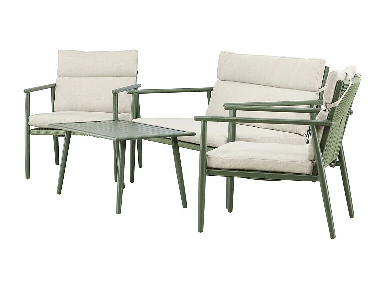 Salon de Jardin 4 Places "Mazzaro" 120cm Vert