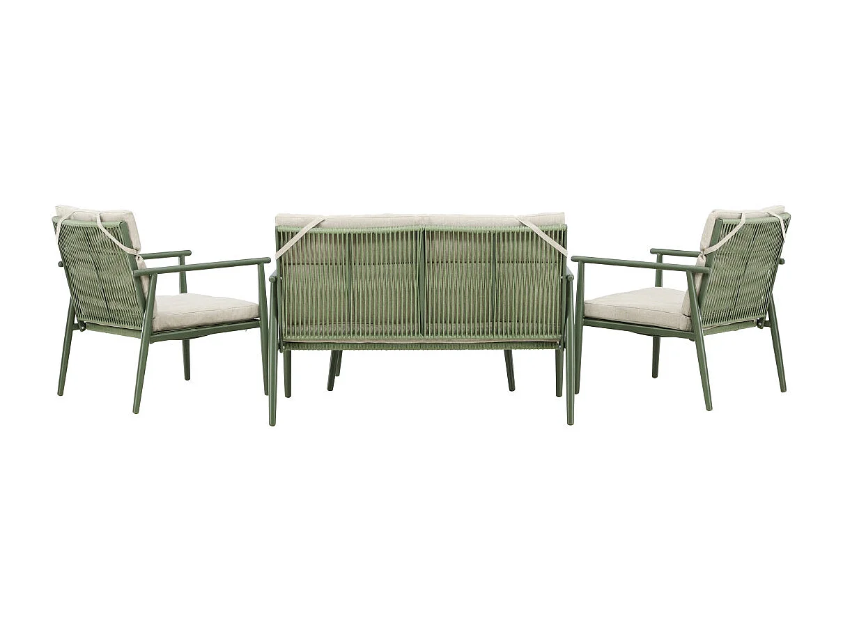 Salon de Jardin 4 Places "Mazzaro" 120cm Vert