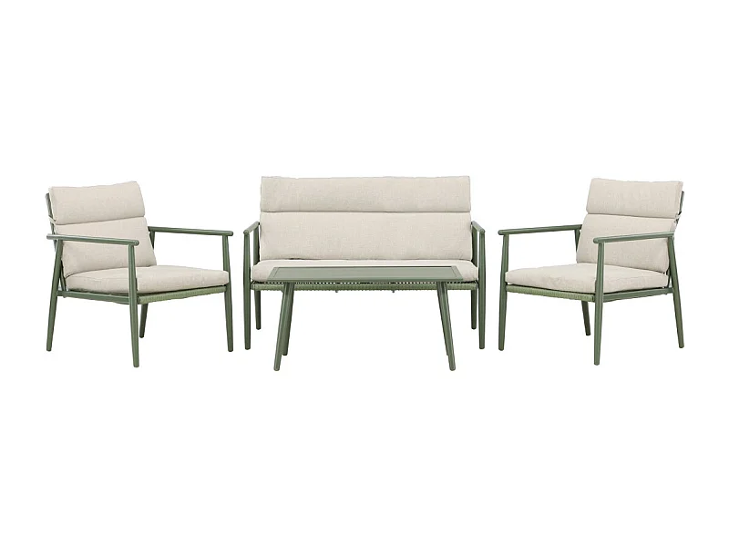 Salon de Jardin 4 Places "Mazzaro" 120cm Vert