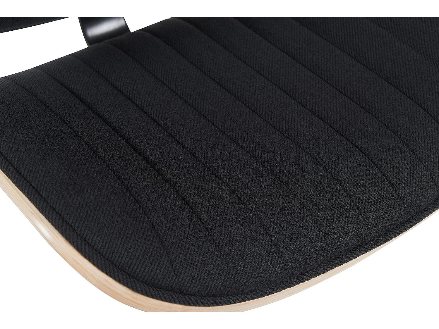 Lot de 2  Tabouret de bar - Tissu & Chrome - Nature / Noir - Clawson