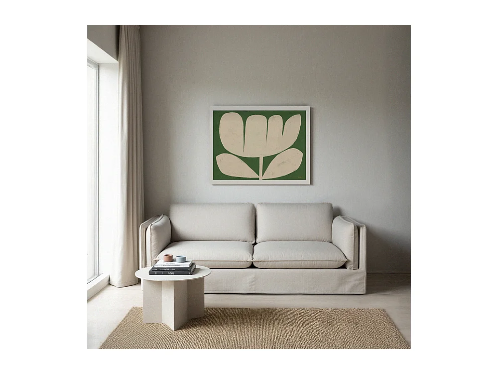 Carlin - Canapé 3 places entièrement déhoussable en tissu - Écru