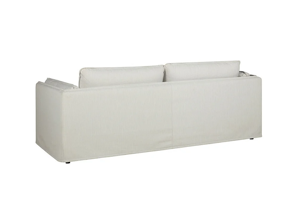 Carlin - Canapé 3 places entièrement déhoussable en tissu - Écru