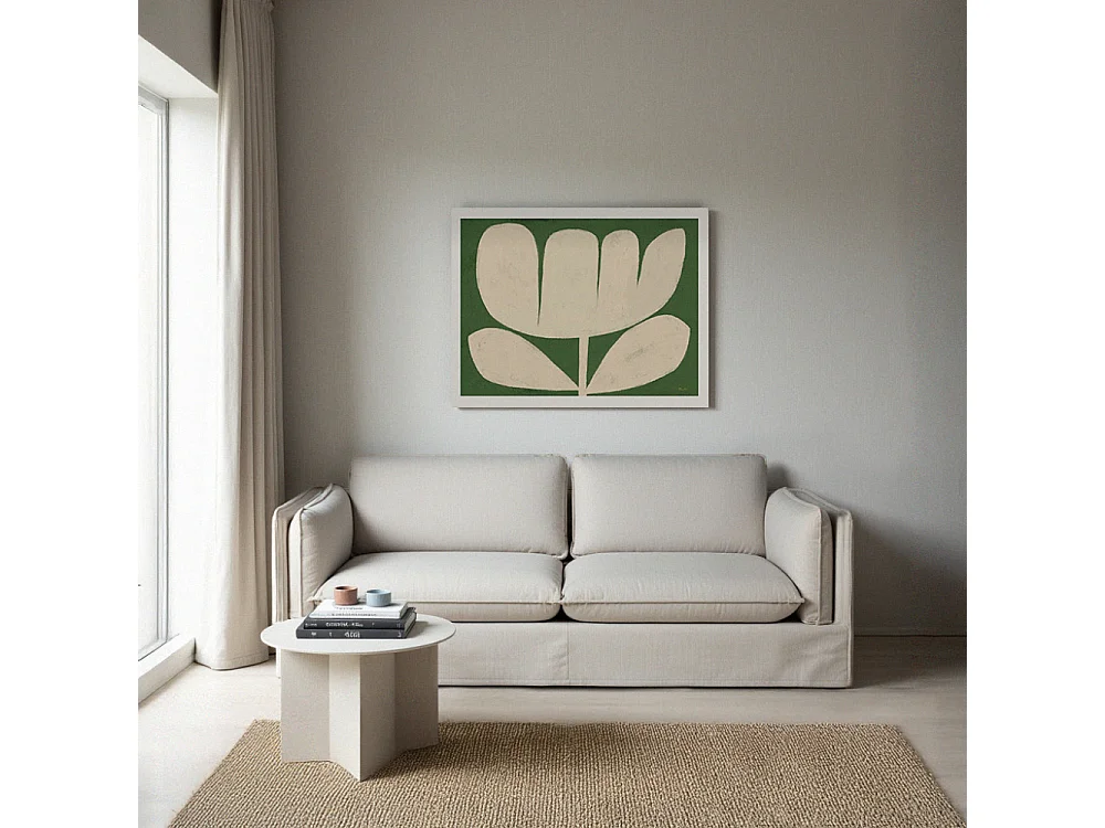 Carlin - Canapé 3 places entièrement déhoussable en tissu - Écru